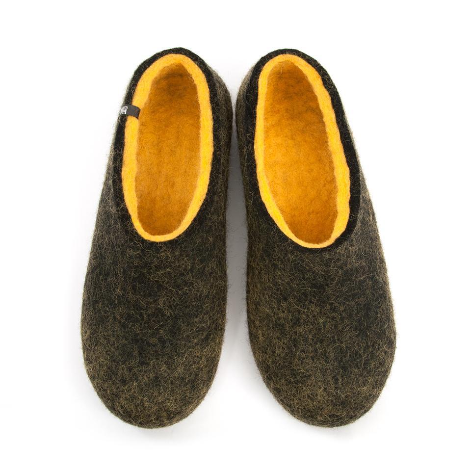 Drew House Ssense Exclusive Black & Yellow Scribble Slippers In  Black/yellow
