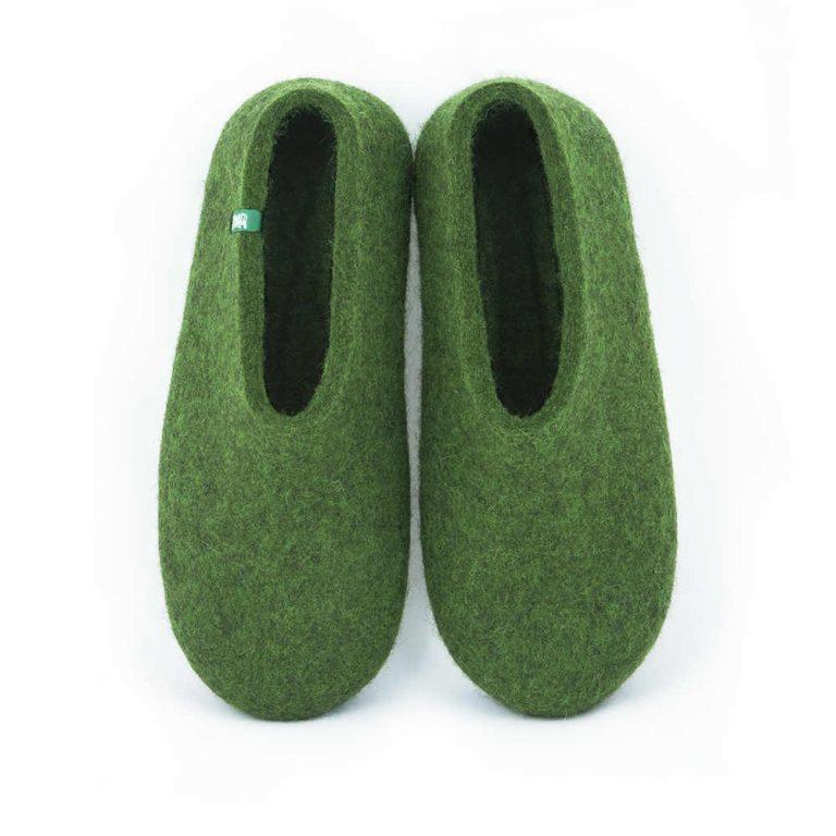 olive green slippers