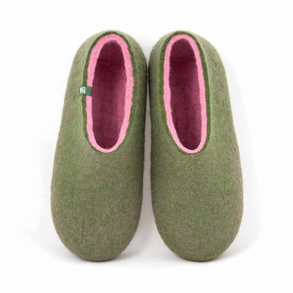 Bære affald At give tilladelse Shoe slippers DUAL OLIVE GREEN collection by Wooppers