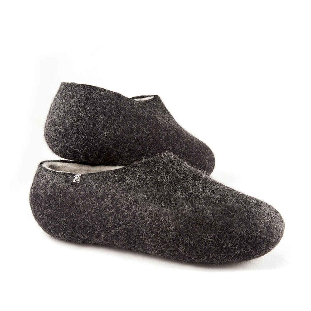 Black white slippers DUAL BLACK collection by Wooppers