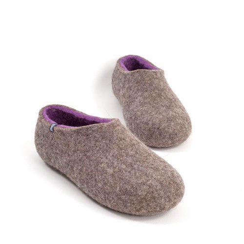 Mens felt clogs DUAL NATURAL white by Wooppers