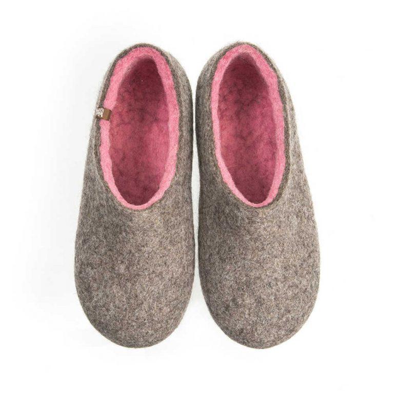 Women's wool slippers AMIGOS sky blue lilac pink | Wooppers