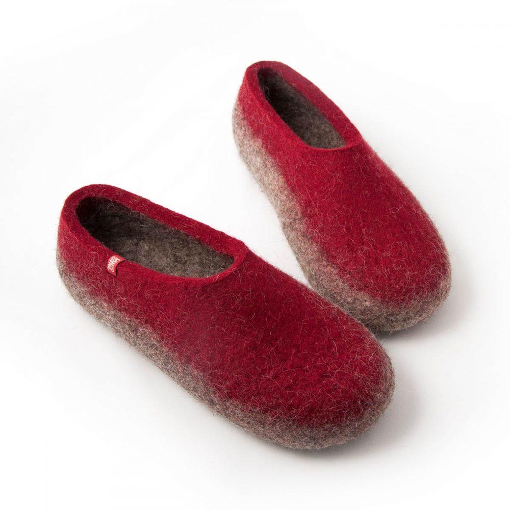 mens red bedroom slippers