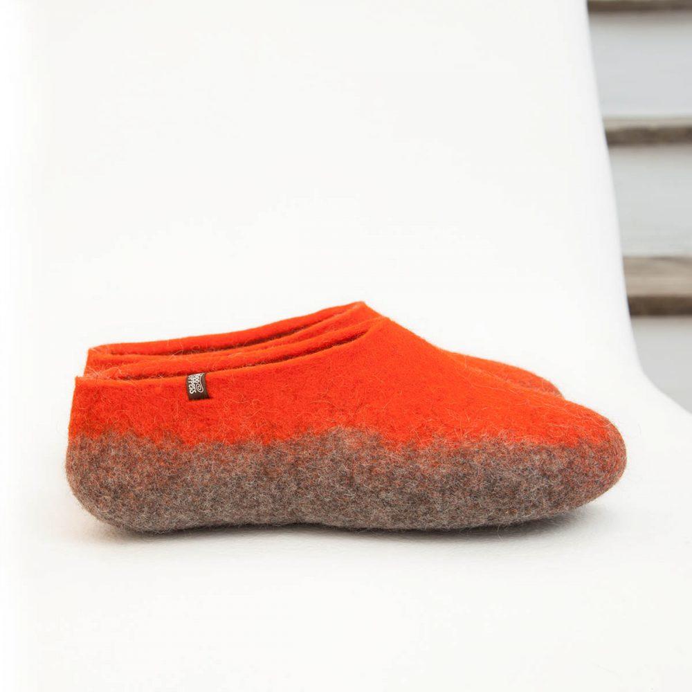 orange slipper boots