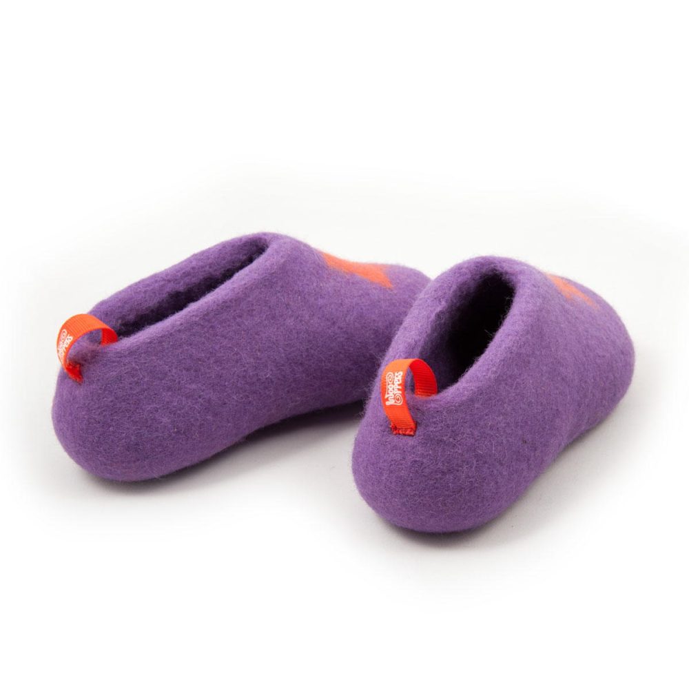 Girls house slippers DUO pink red